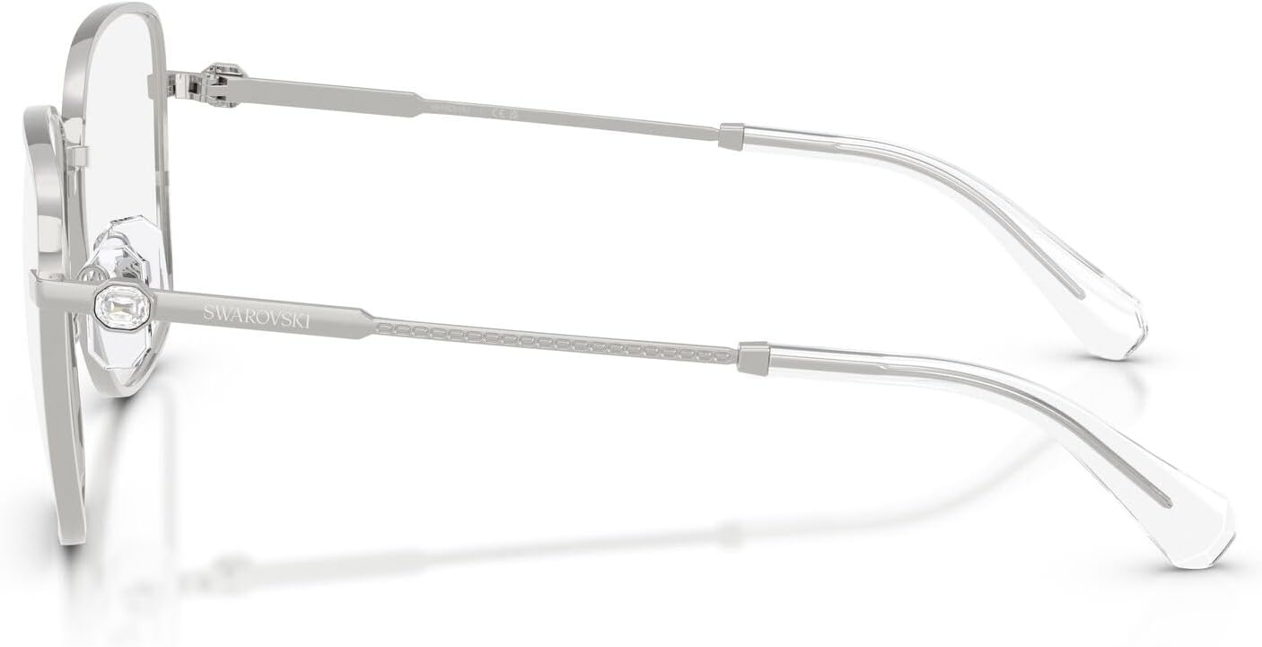 image:imageSwarovski womens Sk1036 Square Prescription Eyewear FramesSilverDemo Lens