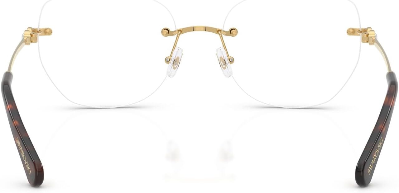 image:imageSwarovski womens Sk1038 Round Prescription Eyewear FramesGoldDemo Lens