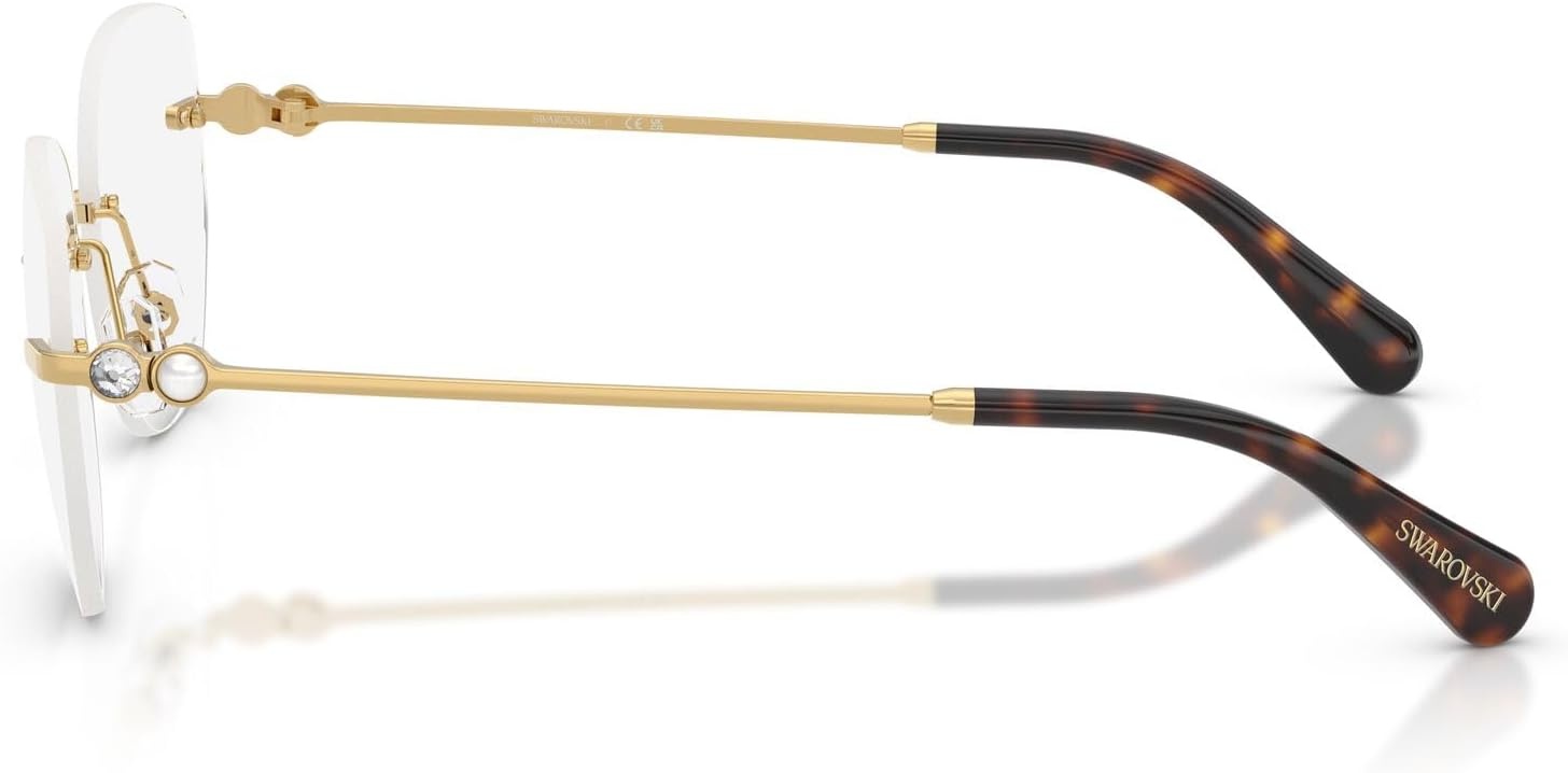 image:imageSwarovski womens Sk1038 Round Prescription Eyewear FramesGoldDemo Lens