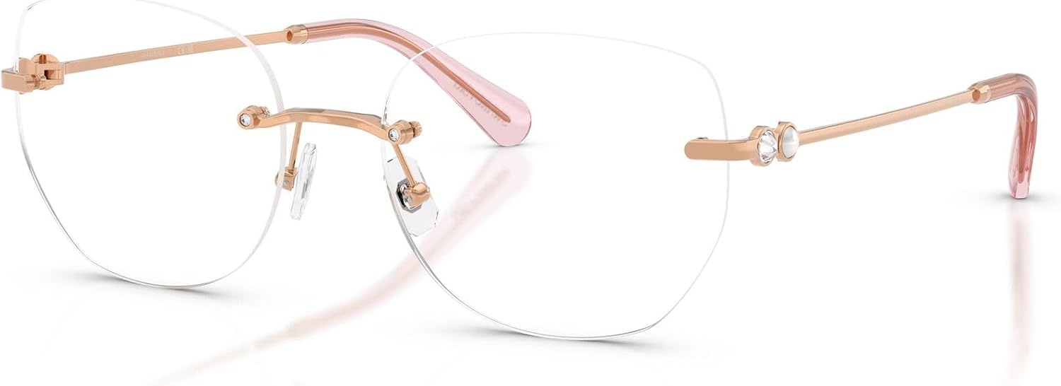 image:imageSwarovski womens Sk1038 Round Prescription Eyewear FramesRose GoldDemo Lens