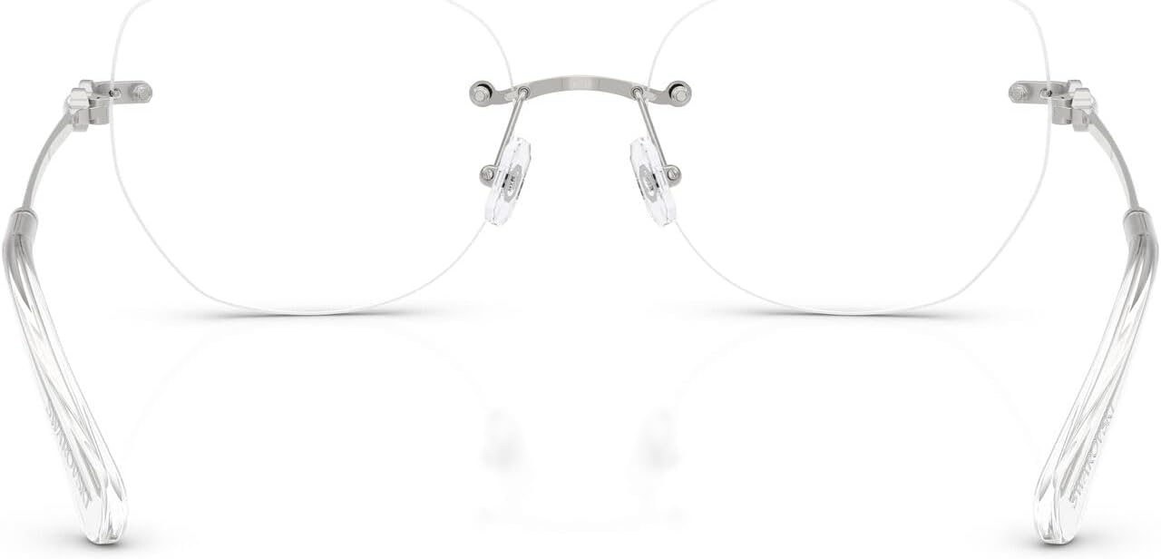 image:imageSwarovski womens Sk1038 Round Prescription Eyewear FramesSilverDemo Lens