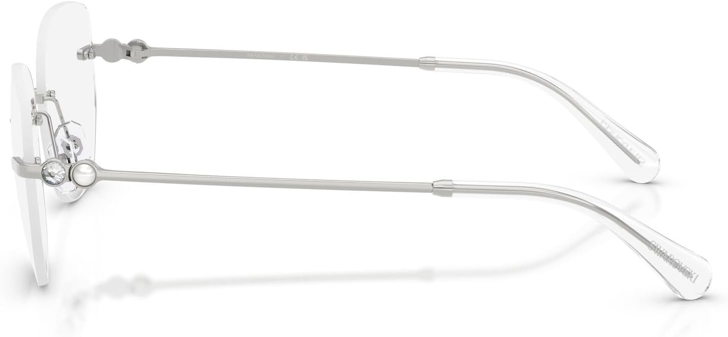 image:imageSwarovski womens Sk1038 Round Prescription Eyewear FramesSilverDemo Lens
