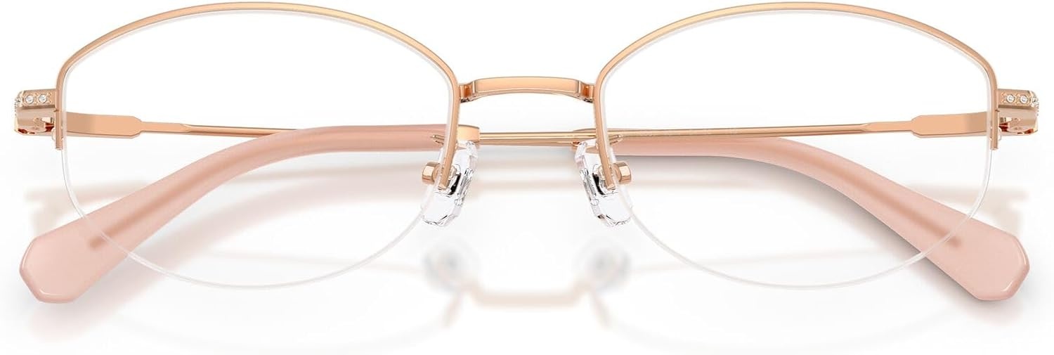 image:imageSwarovski womens Sk1039d Low Bridge Fit Oval Prescription Eyewear FramesRose GoldDemo Lens
