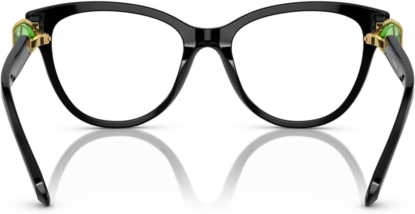 image:imageSwarovski womens Sk2004 Round Prescription Eyewear FramesBlackDemo Lens