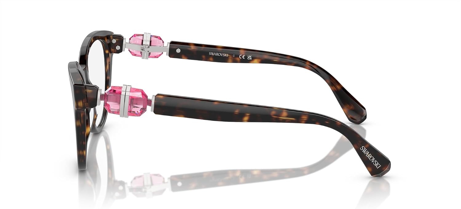 image:imageSwarovski womens Sk2004 Round Prescription Eyewear FramesDark HavanaDemo Lens