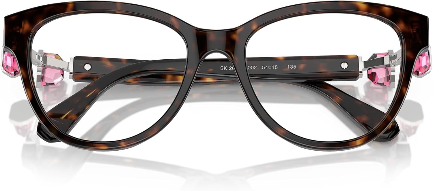 image:imageSwarovski womens Sk2004 Round Prescription Eyewear FramesDark HavanaDemo Lens