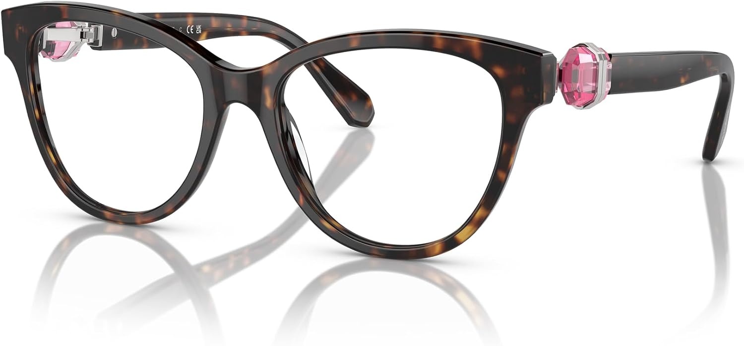 image:imageSwarovski womens Sk2004 Round Prescription Eyewear FramesDark HavanaDemo Lens
