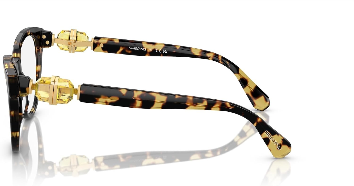 image:imageSwarovski womens Sk2004 Round Prescription Eyewear FramesLight HavanaDemo Lens