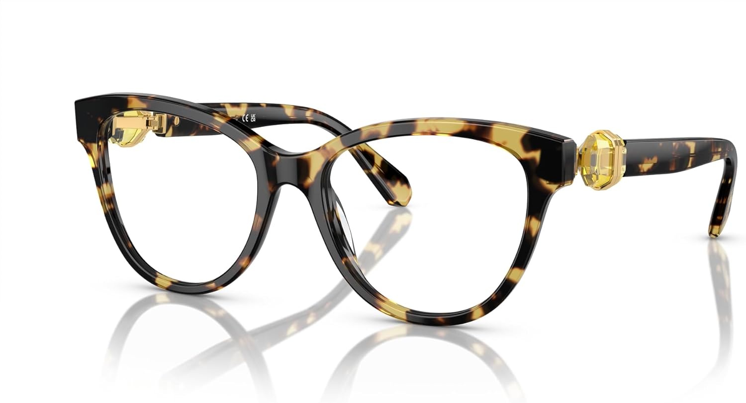 image:imageSwarovski womens Sk2004 Round Prescription Eyewear FramesLight HavanaDemo Lens