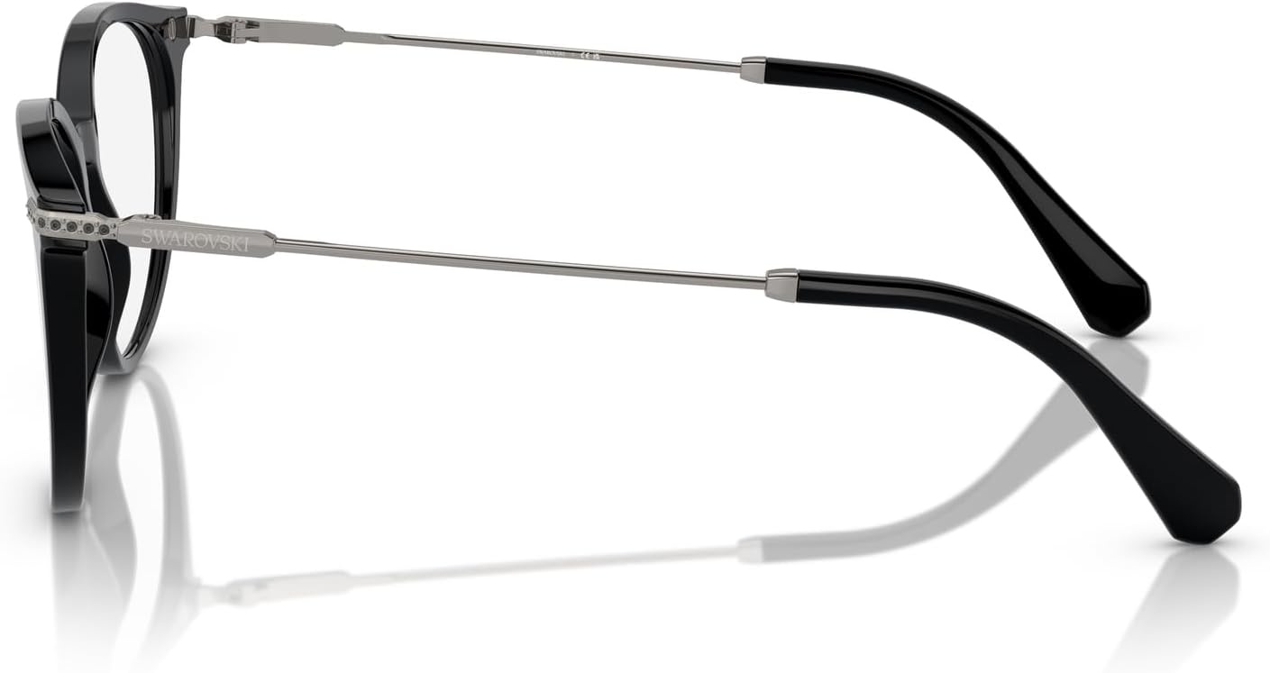 image:imageSwarovski womens Sk2009 Round Prescription Eyewear FramesBlackGunmetalDemo Lens