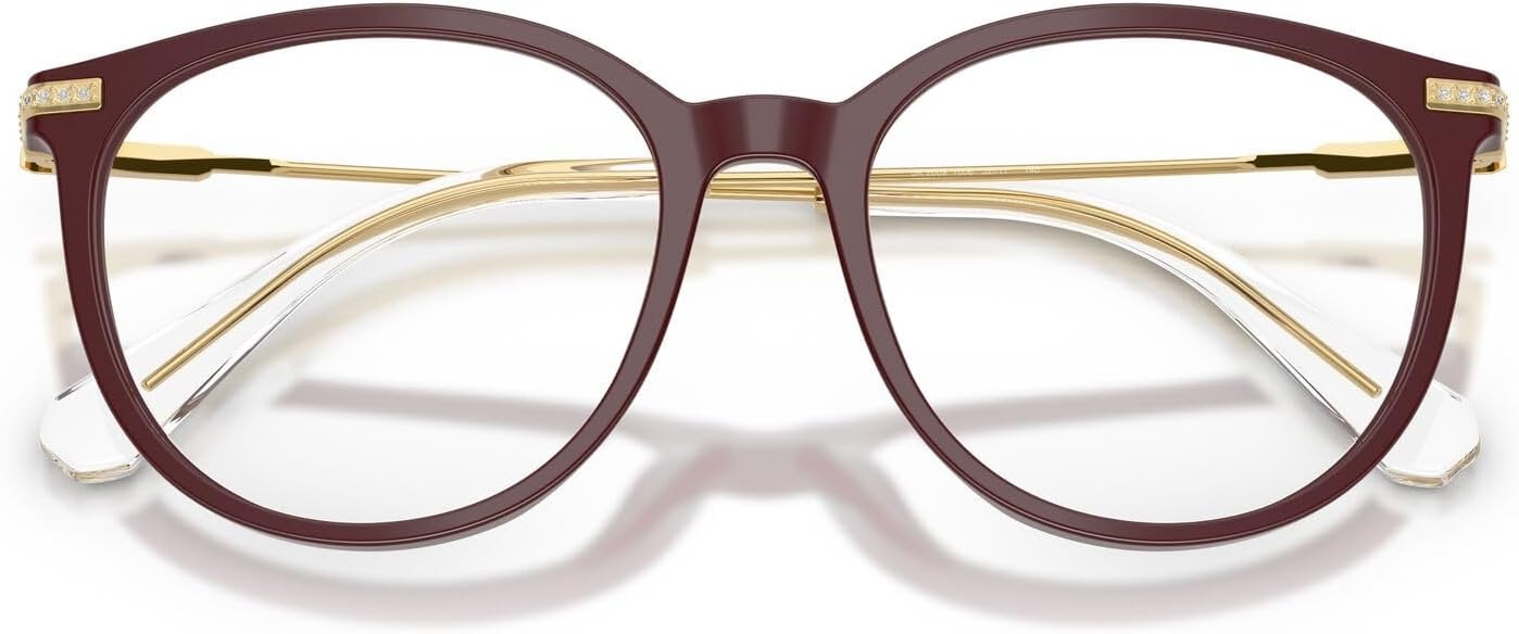 image:imageSwarovski womens Sk2009 Round Prescription Eyewear FramesBurgundyDemo Lens
