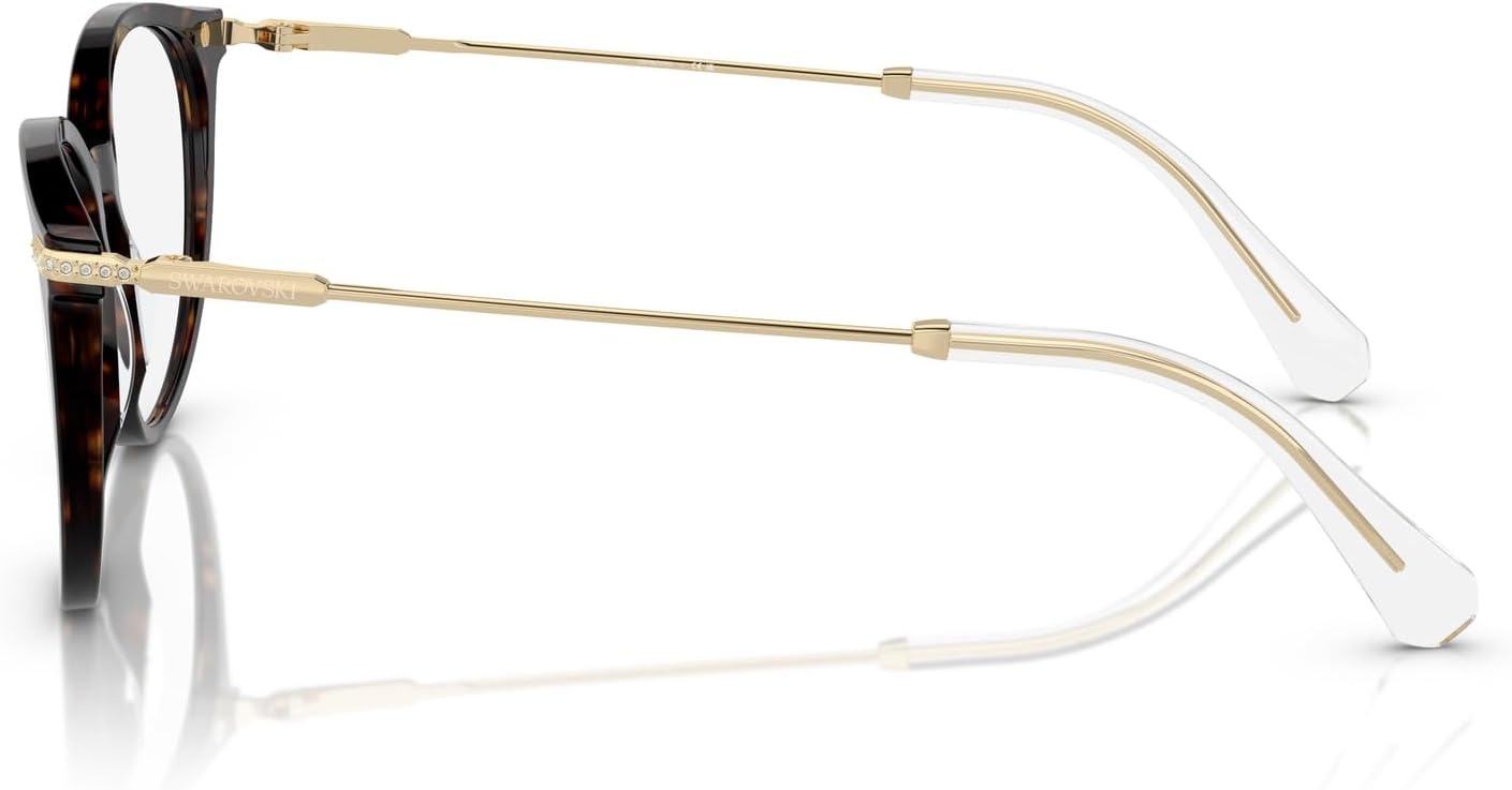 image:imageSwarovski womens Sk2009 Round Prescription Eyewear FramesDark HavanaDemo Lens