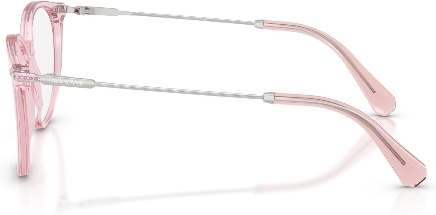 image:imageSwarovski womens Sk2009 Round Prescription Eyewear FramesTransparent PinkDemo Lens