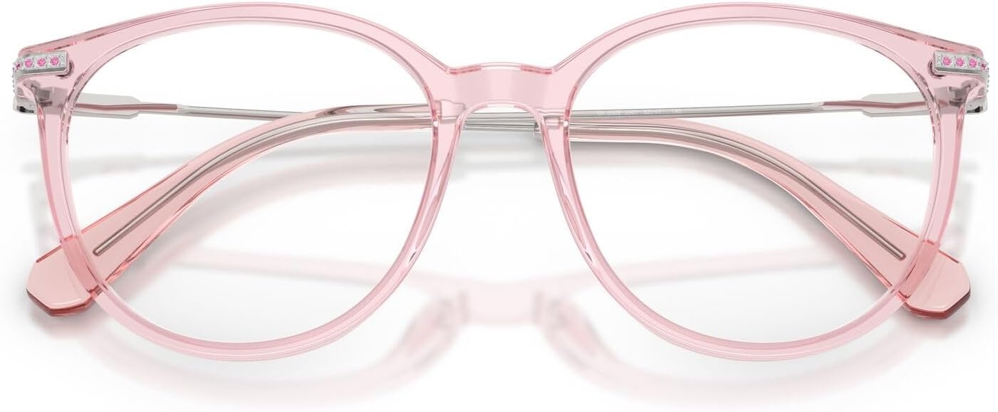 image:imageSwarovski womens Sk2009 Round Prescription Eyewear FramesTransparent PinkDemo Lens