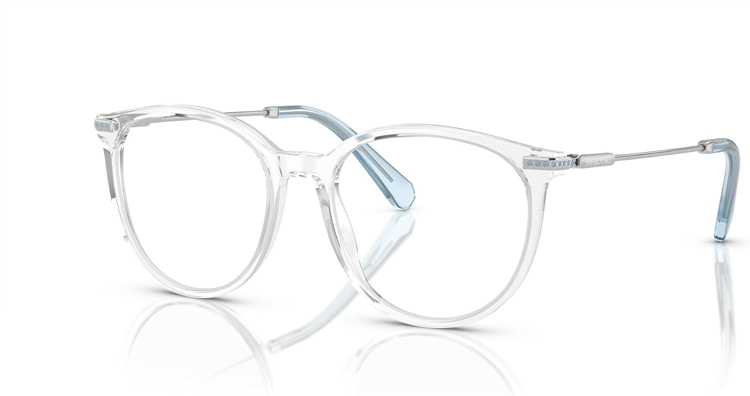 image:imageSwarovski womens Sk2009 Round Prescription Eyewear FramesTransparentDemo Lens