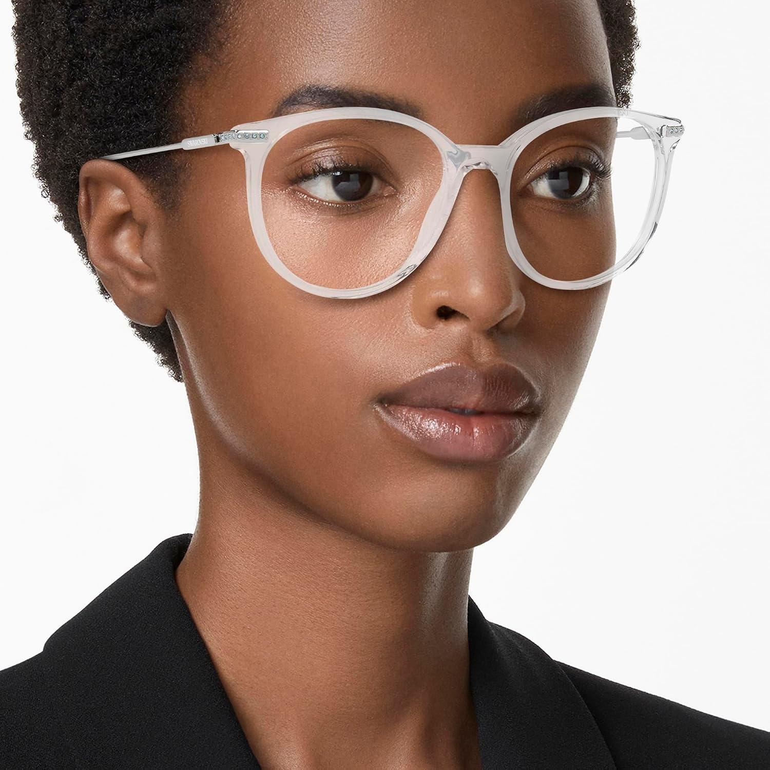 image:imageSwarovski womens Sk2009 Round Prescription Eyewear FramesTransparentDemo Lens