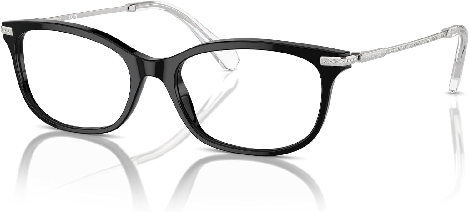 image:imageSwarovski womens Sk2017 Rectangular Prescription Eyewear FramesBlackDemo Lens