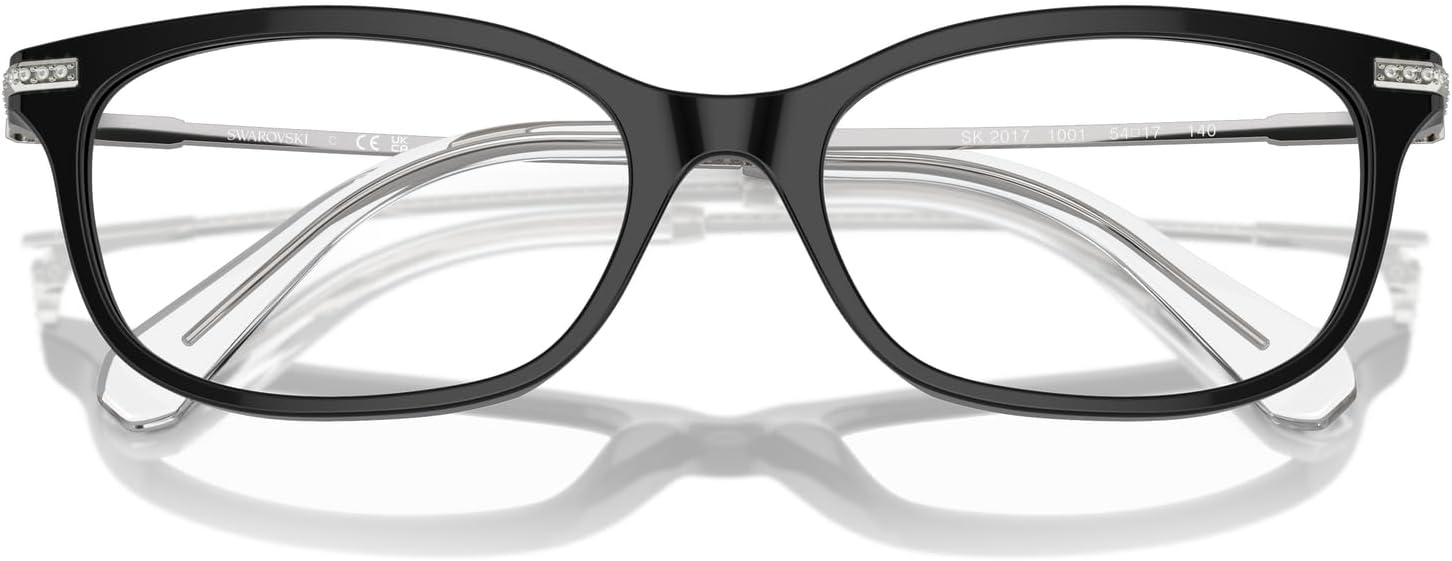 image:imageSwarovski womens Sk2017 Rectangular Prescription Eyewear FramesBlackDemo Lens