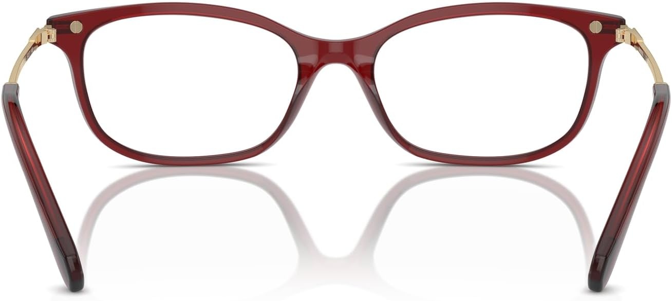 image:imageSwarovski womens Sk2017 Rectangular Prescription Eyewear FramesTransparent BurgundyDemo Lens