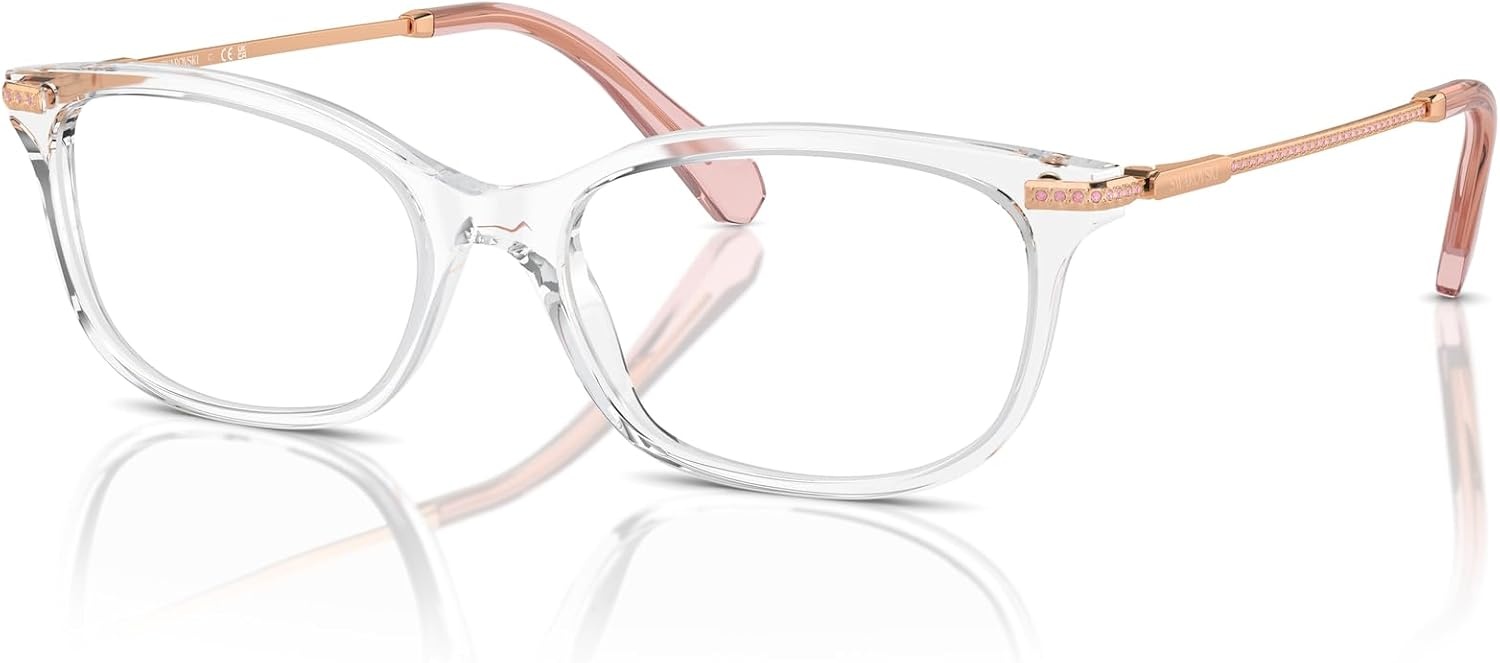 image:imageSwarovski womens Sk2017 Rectangular Prescription Eyewear FramesTransparentDemo Lens