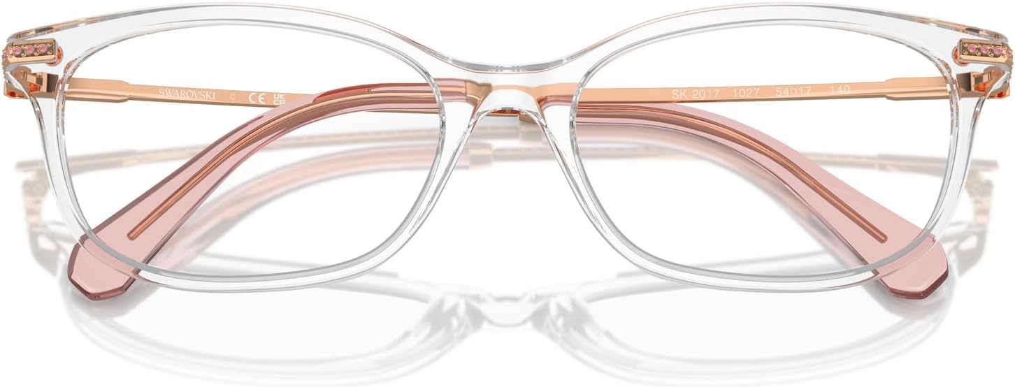 image:imageSwarovski womens Sk2017 Rectangular Prescription Eyewear FramesTransparentDemo Lens
