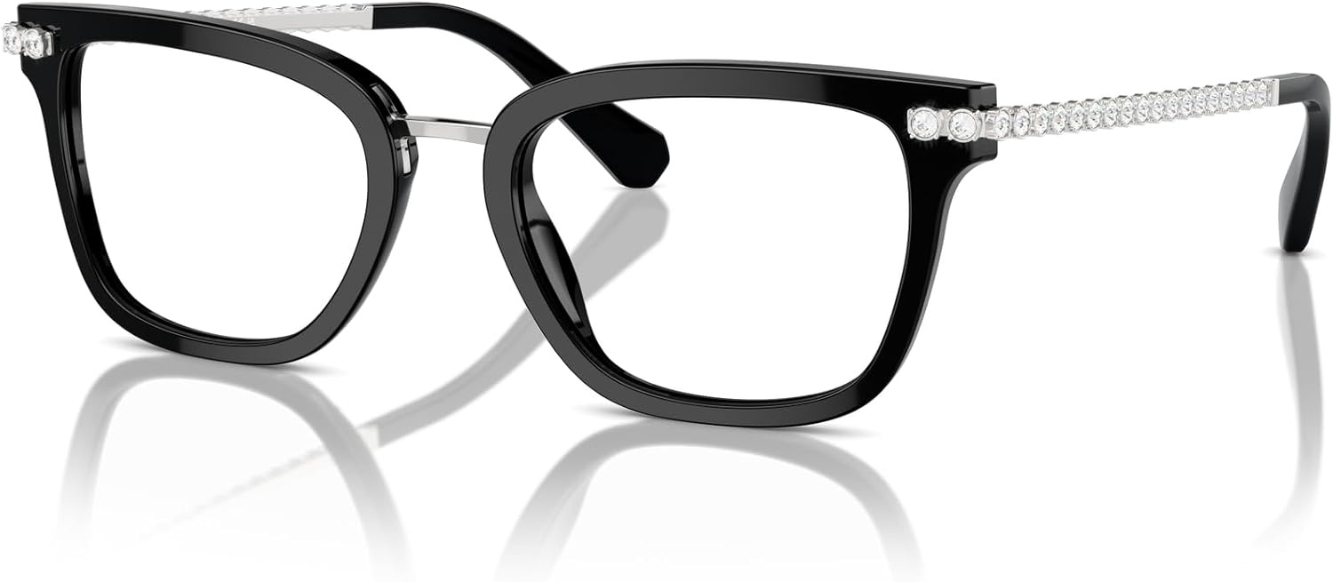 image:imageSwarovski womens Sk2018 Square Prescription Eyewear FramesBlackDemo Lens