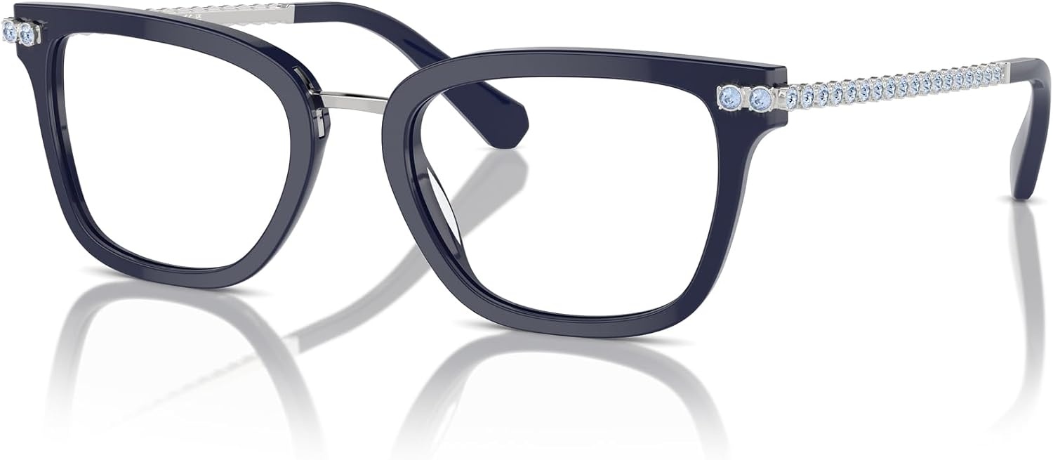 image:imageSwarovski womens Sk2018 Square Prescription Eyewear FramesBlueDemo Lens