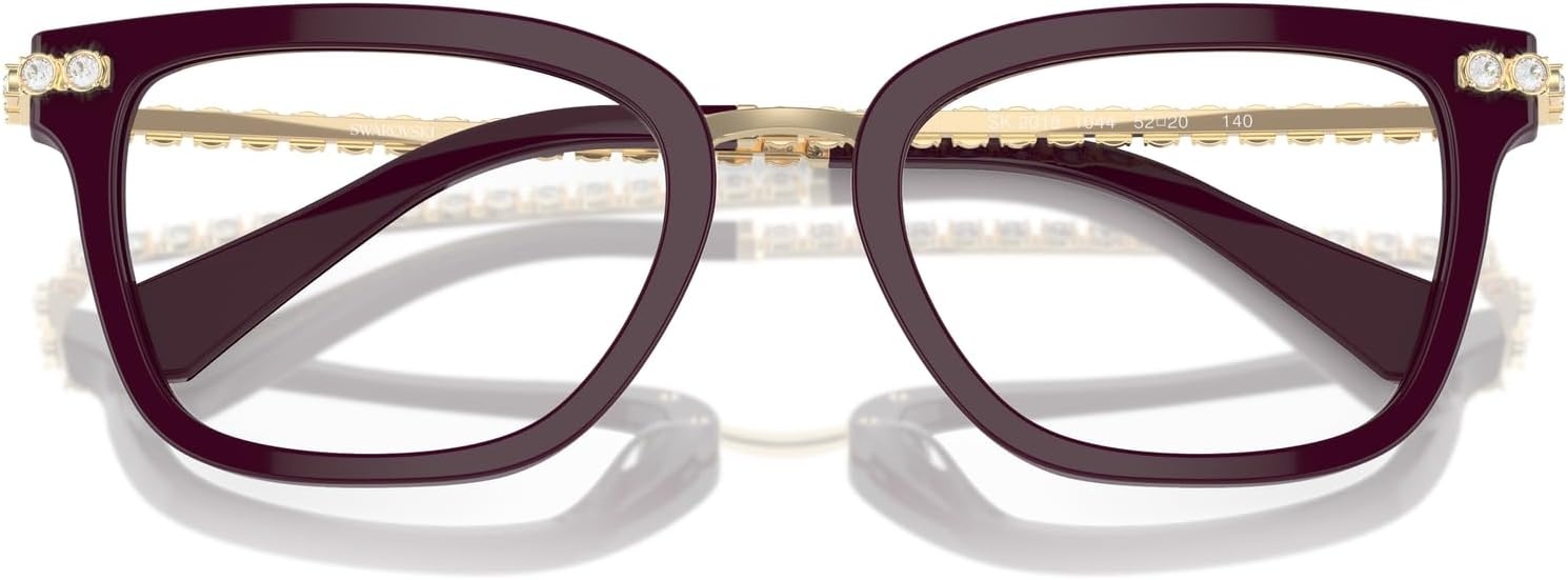 image:imageSwarovski womens Sk2018 Square Prescription Eyewear FramesBurgundyDemo Lens