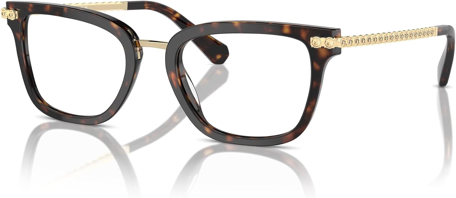 image:imageSwarovski womens Sk2018 Square Prescription Eyewear FramesDark HavanaDemo Lens