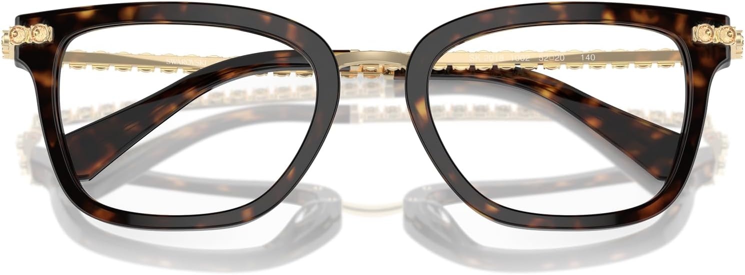 image:imageSwarovski womens Sk2018 Square Prescription Eyewear FramesDark HavanaDemo Lens