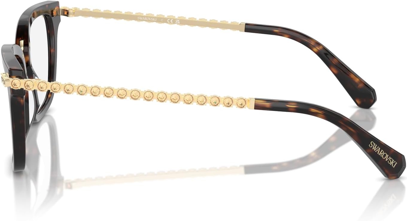 image:imageSwarovski womens Sk2018 Square Prescription Eyewear FramesDark HavanaDemo Lens