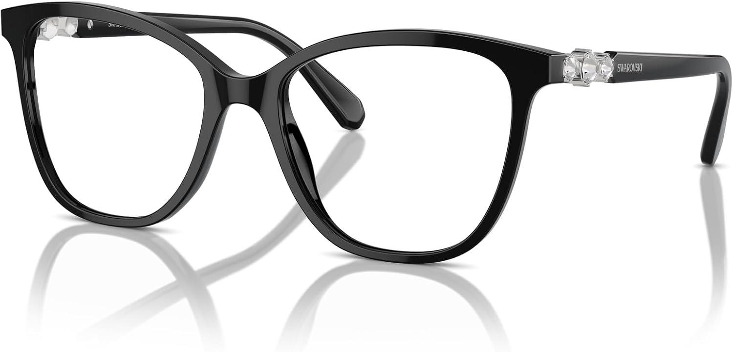 image:imageSwarovski womens Sk2020 Square Prescription Eyewear FramesBlackDemo Lens