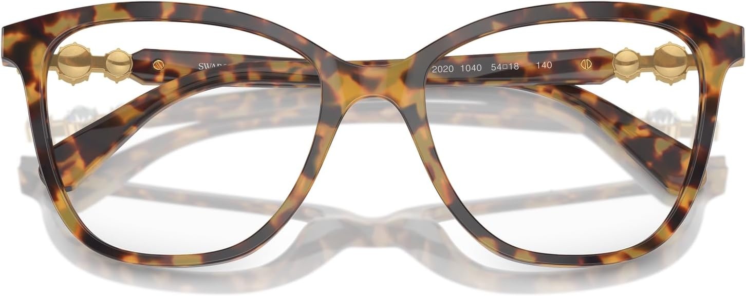 image:imageSwarovski womens Sk2020 Square Prescription Eyewear FramesHavanaDemo Lens