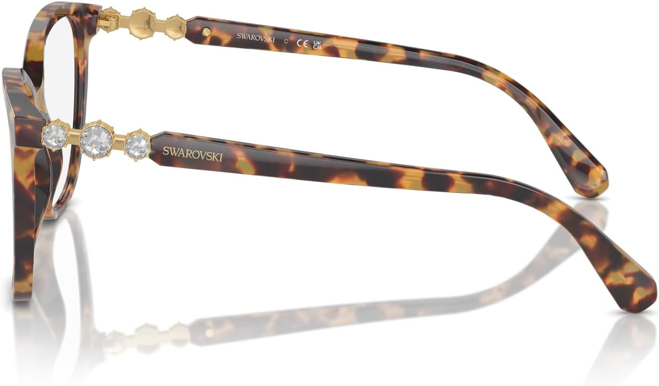 image:imageSwarovski womens Sk2020 Square Prescription Eyewear FramesHavanaDemo Lens