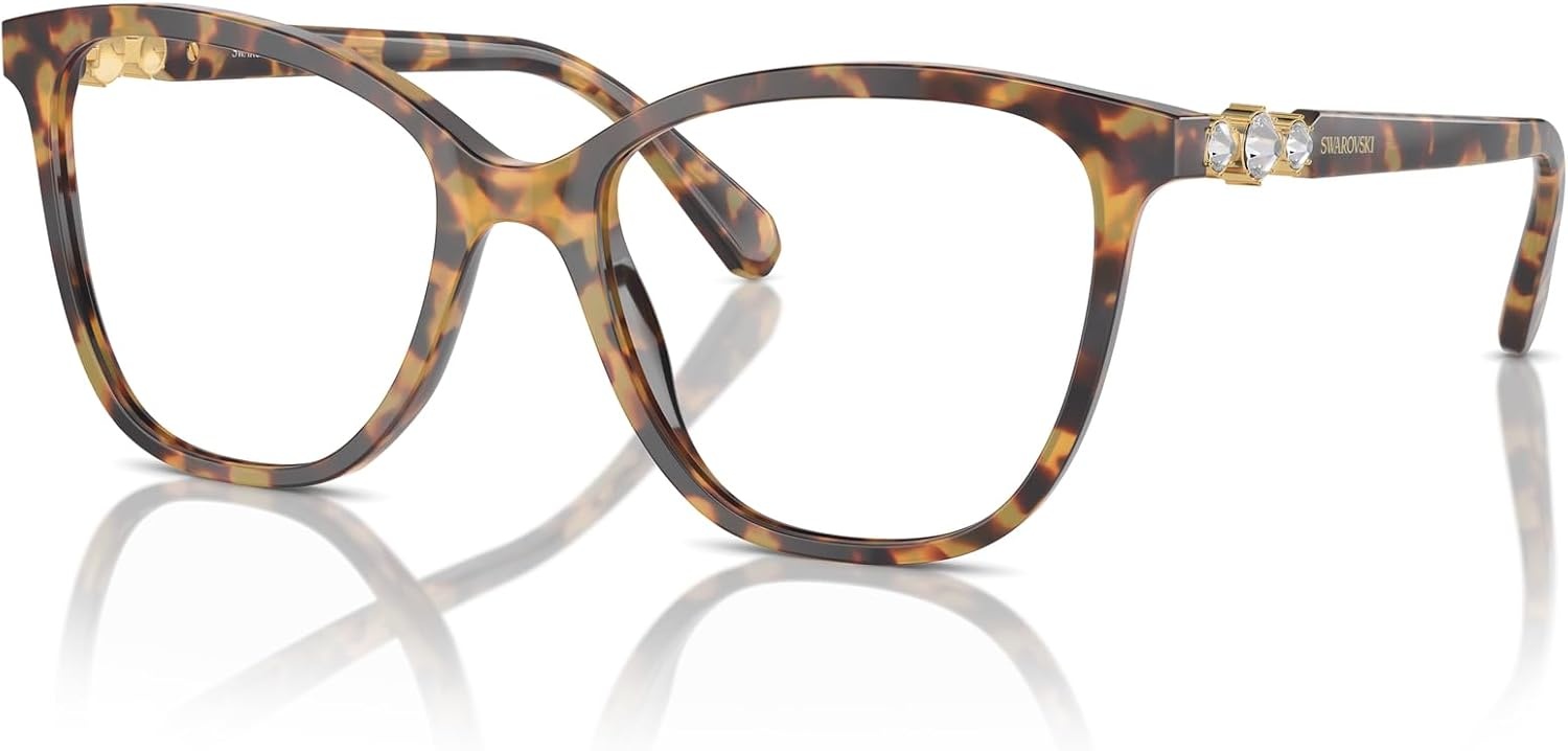 image:imageSwarovski womens Sk2020 Square Prescription Eyewear FramesHavanaDemo Lens