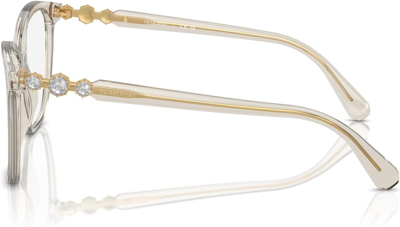 image:imageSwarovski womens Sk2020 Square Prescription Eyewear FramesTransparent BeigeDemo Lens