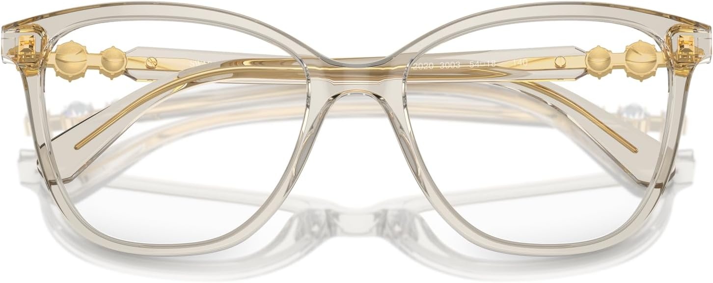 image:imageSwarovski womens Sk2020 Square Prescription Eyewear FramesTransparent BeigeDemo Lens