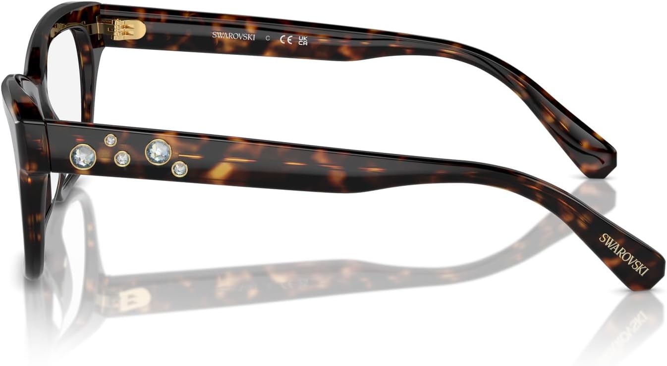 image:imageSwarovski womens Sk2022 Square Prescription Eyewear FramesDark HavanaDemo Lens