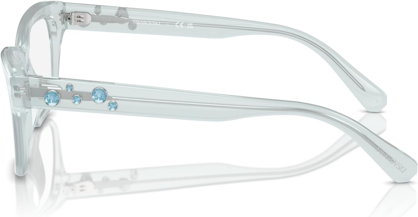image:imageSwarovski womens Sk2022 Square Prescription Eyewear FramesOpal Light BlueDemo Lens