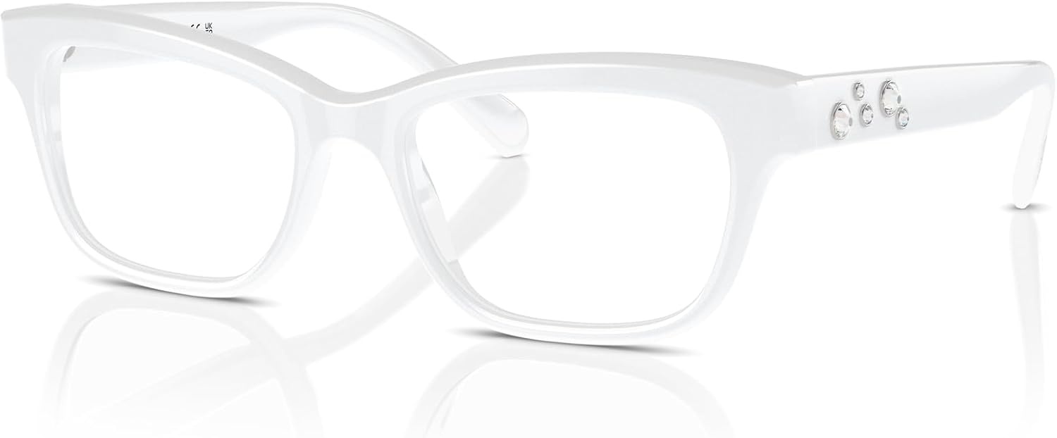 image:imageSwarovski womens Sk2022 Square Prescription Eyewear FramesOpal WhiteDemo Lens