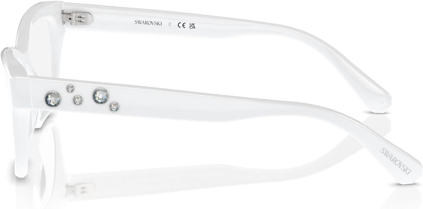 image:imageSwarovski womens Sk2022 Square Prescription Eyewear FramesOpal WhiteDemo Lens