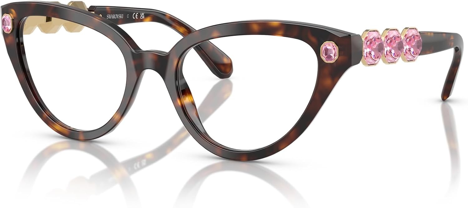 image:imageSwarovski womens Sk2028 Cat Eye Prescription Eyewear FramesHavanaDemo Lens
