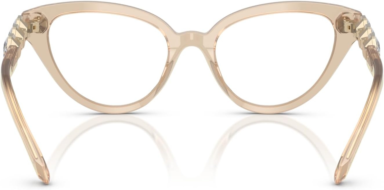 image:imageSwarovski womens Sk2028 Cat Eye Prescription Eyewear FramesMilky BeigeDemo Lens