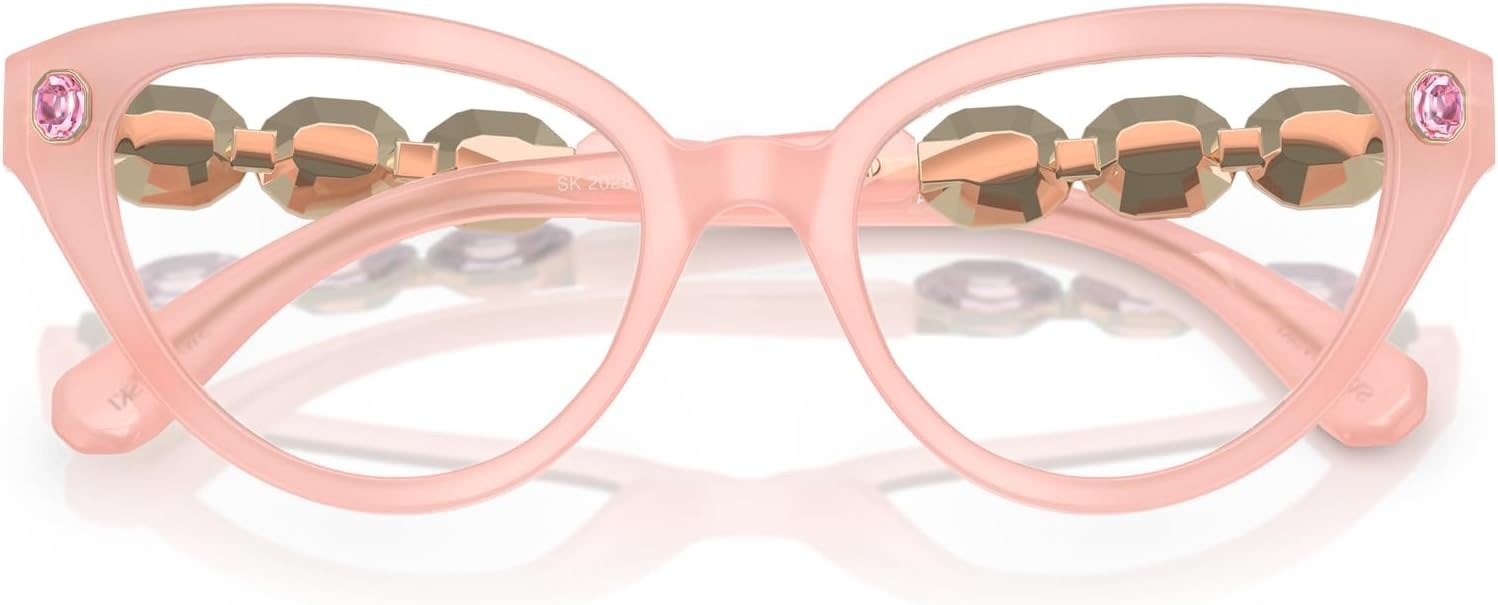 image:imageSwarovski womens Sk2028 Cat Eye Prescription Eyewear FramesMilky PinkDemo Lens