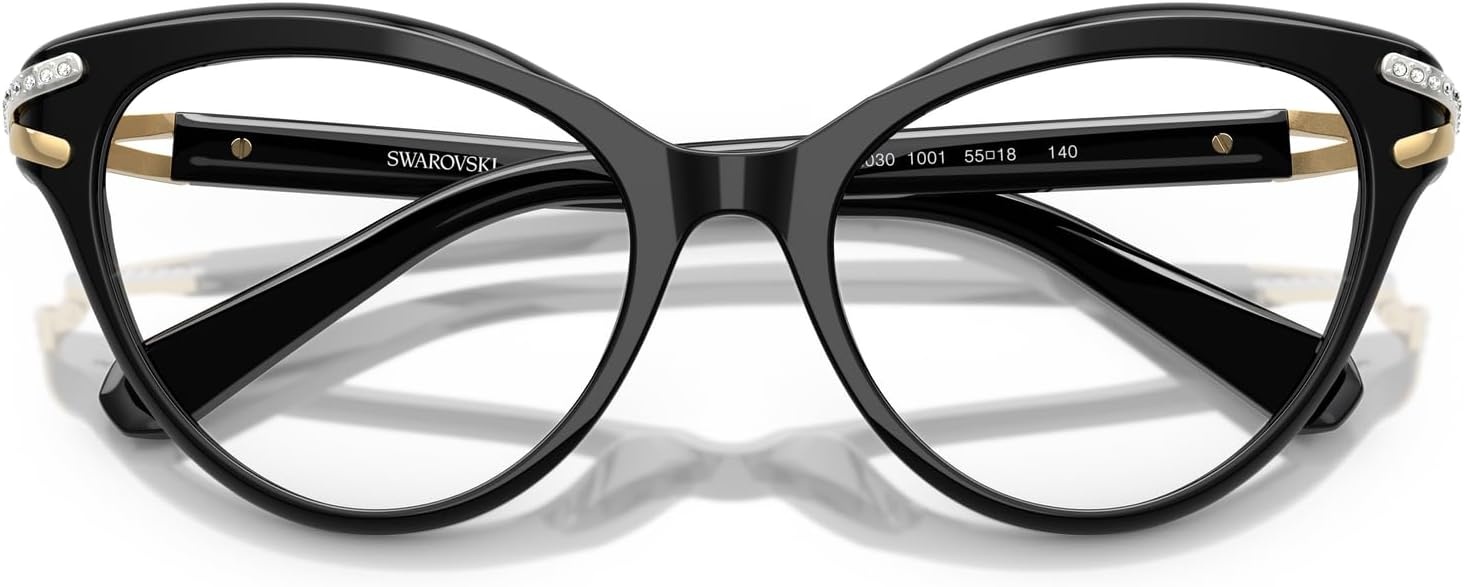 image:imageSwarovski womens Sk2030 Cat Eye Prescription Eyewear FramesBlackDemo Lens