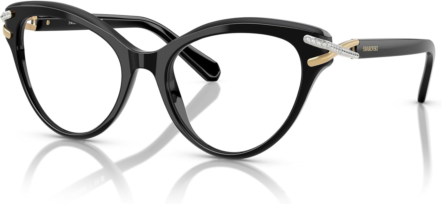 image:imageSwarovski womens Sk2030 Cat Eye Prescription Eyewear FramesBlackDemo Lens