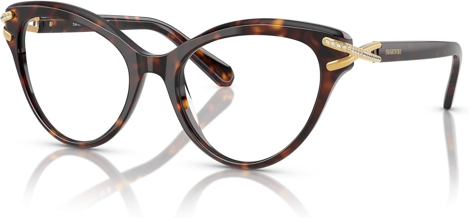image:imageSwarovski womens Sk2030 Cat Eye Prescription Eyewear FramesHavanaDemo Lens