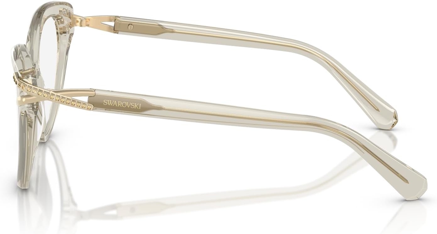 image:imageSwarovski womens Sk2030 Cat Eye Prescription Eyewear FramesTransparent BeigeDemo Lens