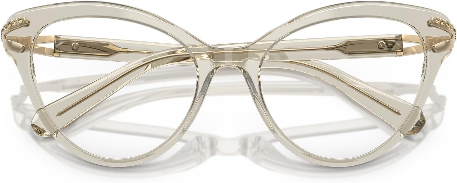 image:imageSwarovski womens Sk2030 Cat Eye Prescription Eyewear FramesTransparent BeigeDemo Lens