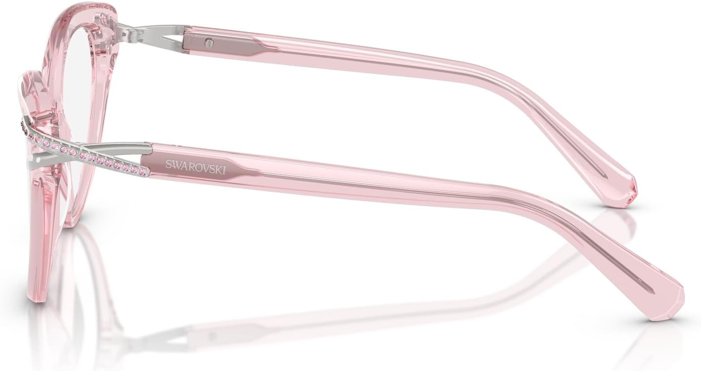 image:imageSwarovski womens Sk2030 Cat Eye Prescription Eyewear FramesTransparent PinkDemo Lens